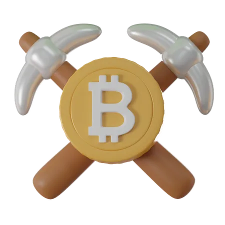 3 D Illustration Bitcoin Icon 3 D Render Style 3D Icon