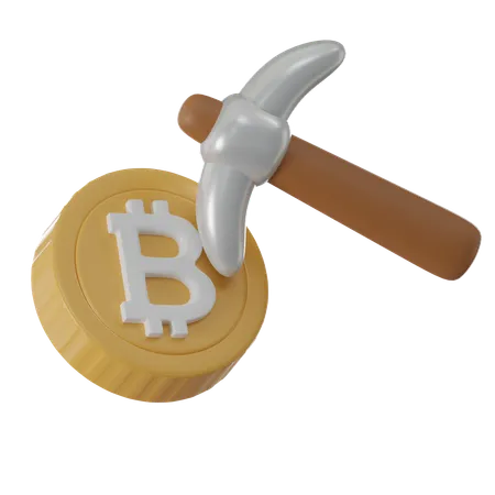 3 D Illustration Bitcoin Icon 3 D Render Style 3D Icon