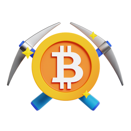 Bitcoin Mining  3D Icon