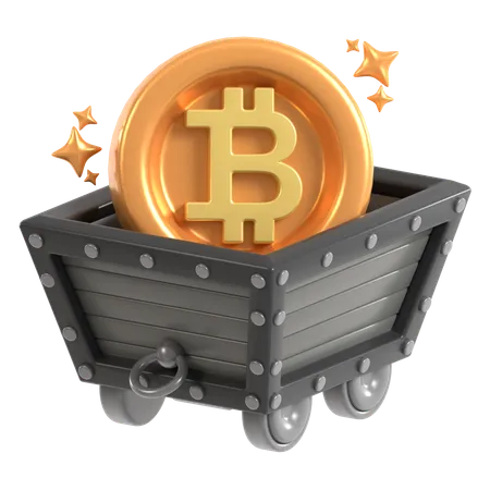 Bitcoin Mine Chart  3D Icon