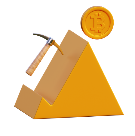 Bitcoin mining  3D Icon