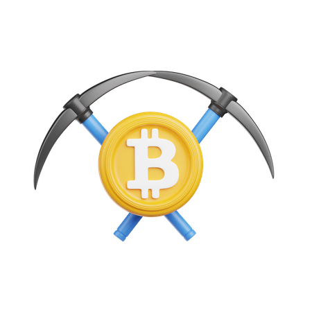 Bitcoin-Mining  3D Icon