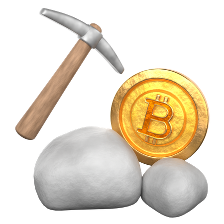 Bitcoin-Mining  3D Icon