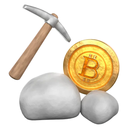 Bitcoin-Mining  3D Icon