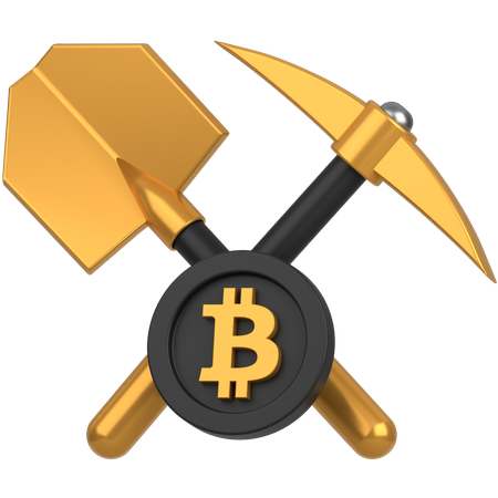 Bitcoin-Mining  3D Icon