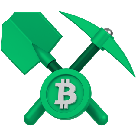 Bitcoin Mining  3D Icon