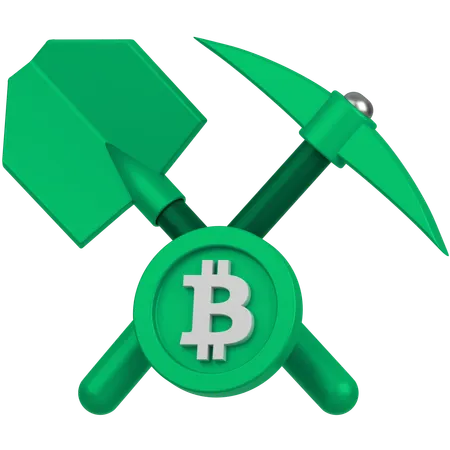 Bitcoin Mining  3D Icon