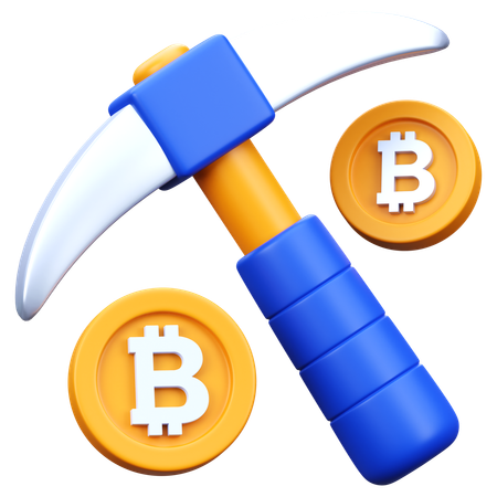 Bitcoin Mining  3D Icon