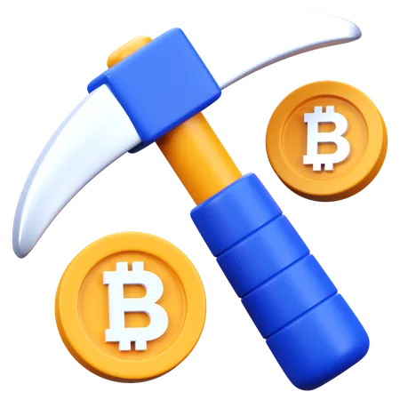 Bitcoin Mining  3D Icon