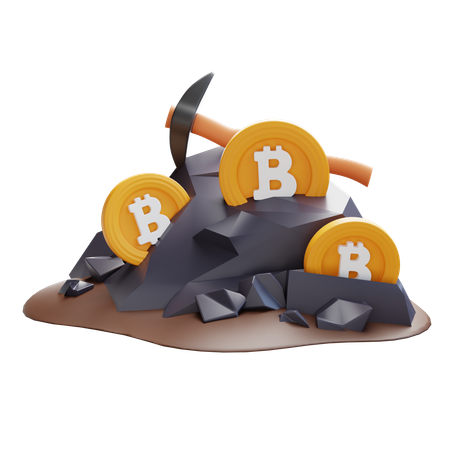 Bitcoin Mining  3D Icon