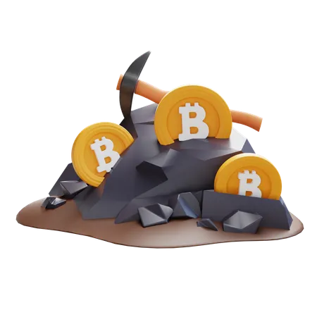 Bitcoin Mining  3D Icon