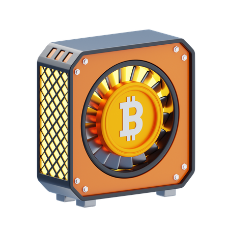 Bitcoin Mining  3D Icon