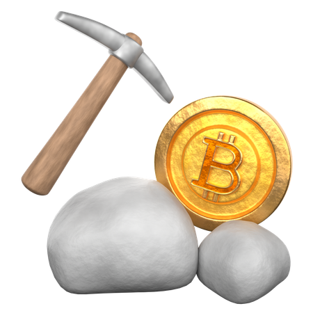 Bitcoin Mining  3D Icon