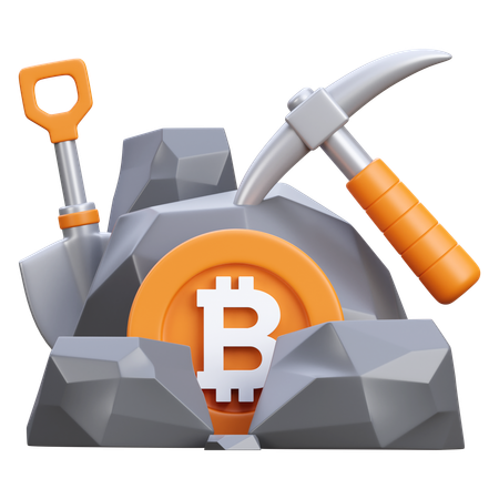 Bitcoin mining  3D Icon