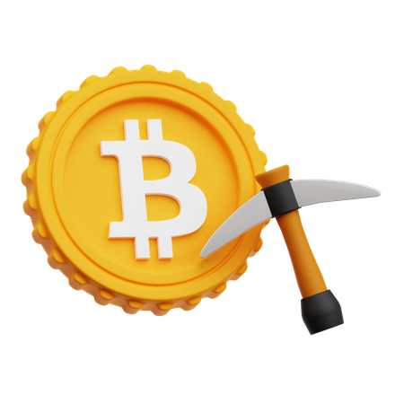 Bitcoin Mining  3D Icon