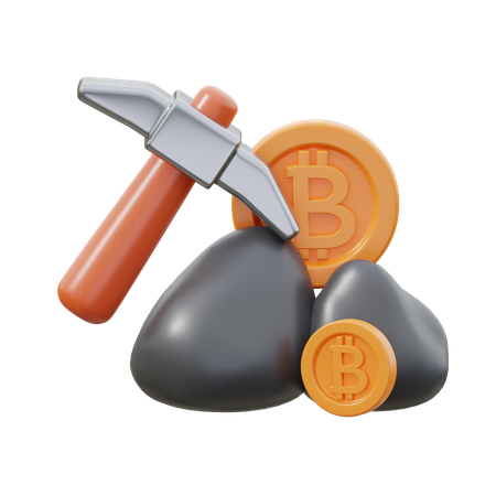 Bitcoin Mining  3D Icon