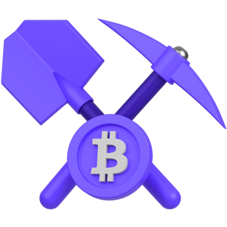 Bitcoin Mining  3D Icon