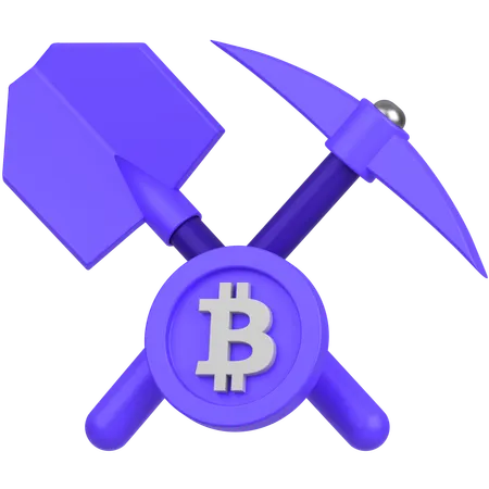 Bitcoin Mining  3D Icon