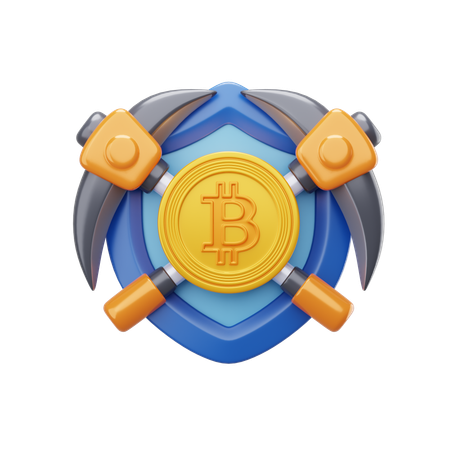 Bitcoin Mining  3D Icon