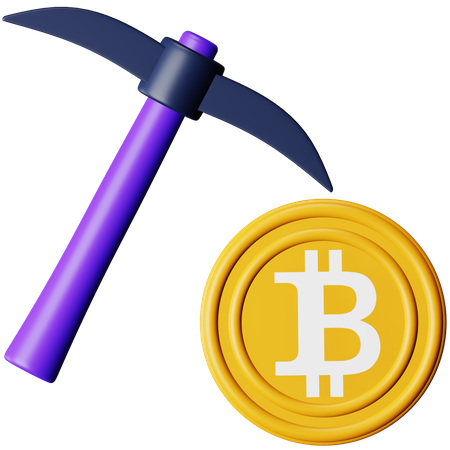 Bitcoin Mining  3D Icon