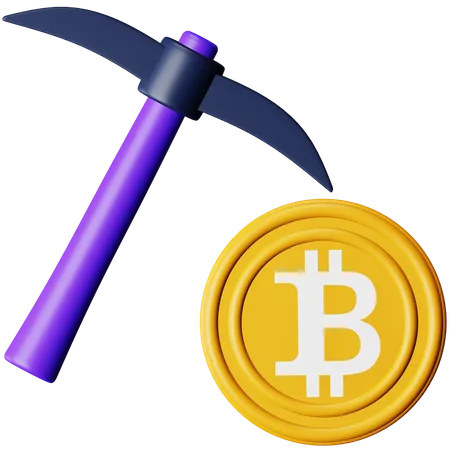 Bitcoin Mining  3D Icon