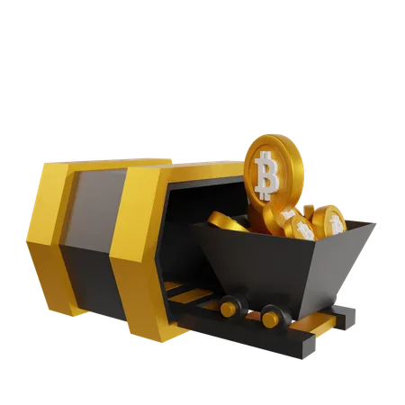 Bitcoin Mining  3D Icon