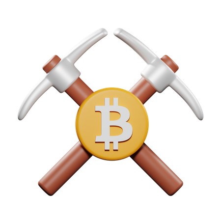 Bitcoin Mining  3D Icon