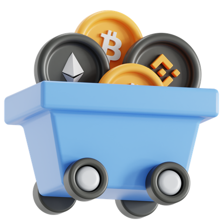 Bitcoin mining  3D Icon