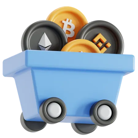 Bitcoin mining  3D Icon