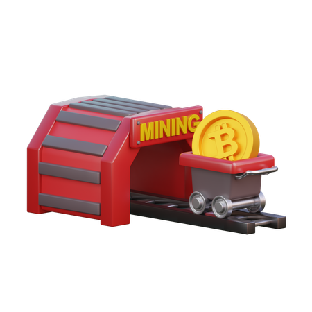 Bitcoin Mining  3D Icon