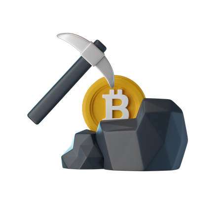 Bitcoin Mining  3D Icon