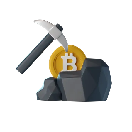 Bitcoin Mining  3D Icon