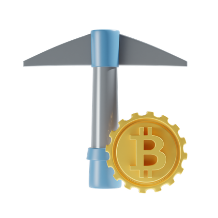 Bitcoin Mining  3D Icon