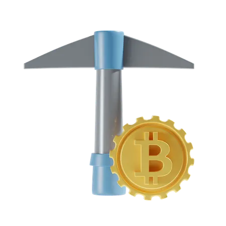 Bitcoin Mining  3D Icon