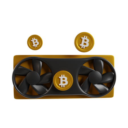 Bitcoin Mining  3D Icon