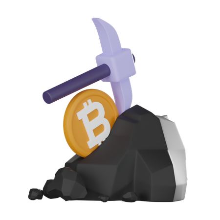 Bitcoin Mining  3D Icon