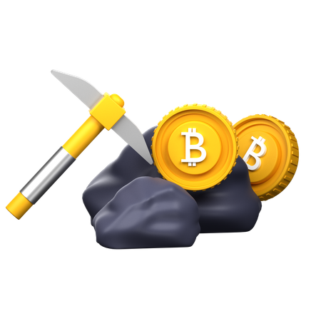 Bitcoin Mining  3D Icon