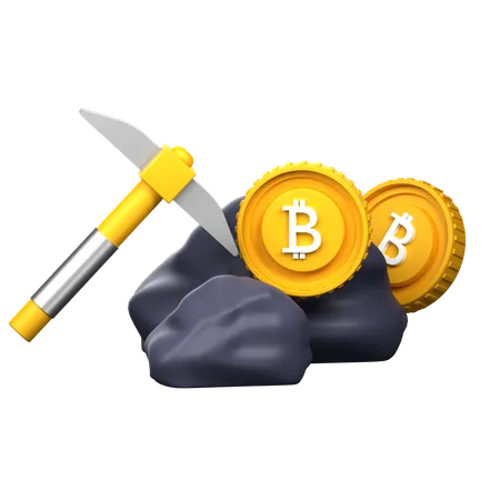 Bitcoin Mining  3D Icon