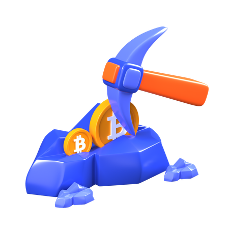 Bitcoin Mining  3D Icon