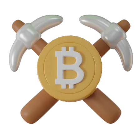 Bitcoin Mining  3D Icon