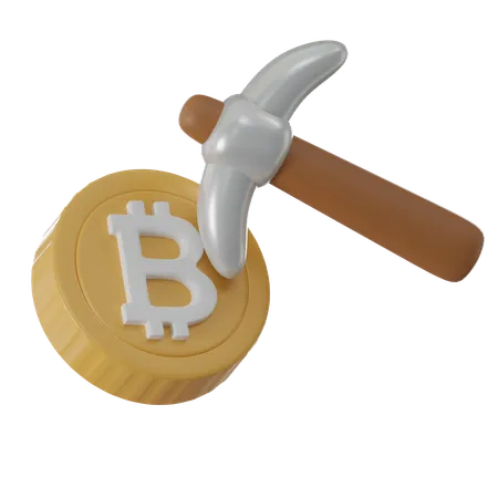 Bitcoin Mining  3D Icon