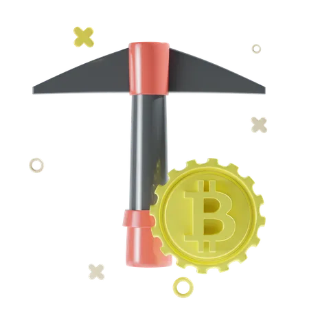 Bitcoin Mining  3D Icon