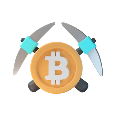 Bitcoin Mining  3D Icon