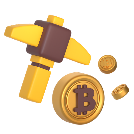 Bitcoin Mining  3D Icon