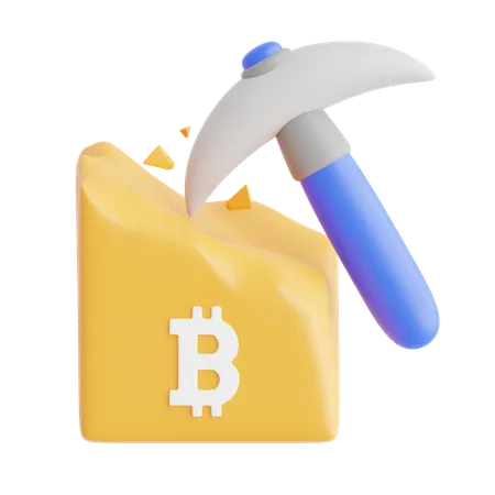 Bitcoin Mining  3D Icon