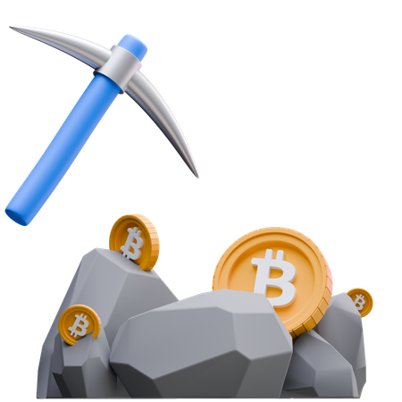 Bitcoin Mining  3D Icon