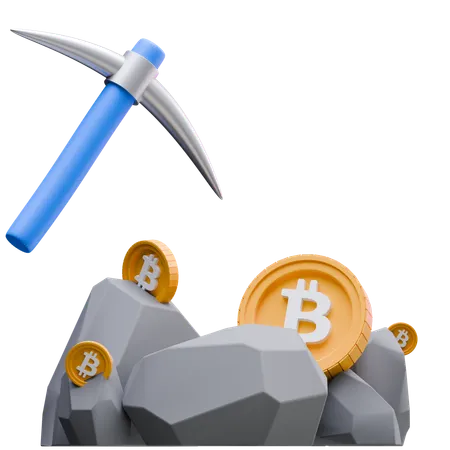 Bitcoin Mining  3D Icon