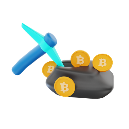 Bitcoin Mining  3D Icon