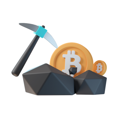 Bitcoin Mining  3D Icon