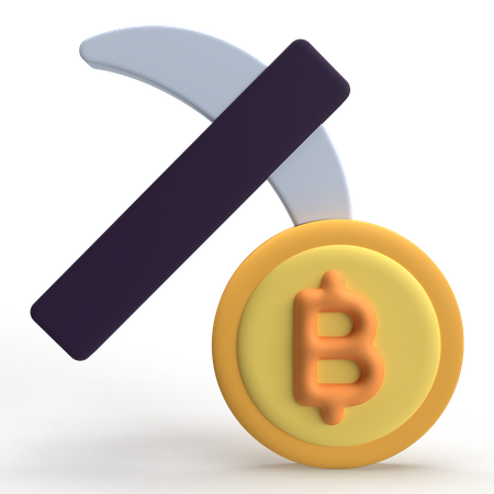 Bitcoin Mining  3D Icon